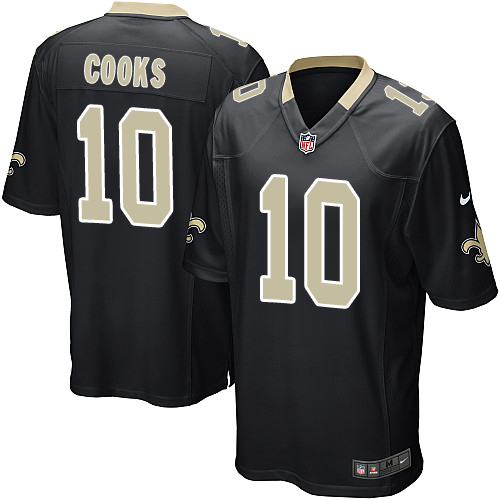 Youth Game Brandin Cooks Nike Jersey Black Home - #10 NFL New Orleans Saints